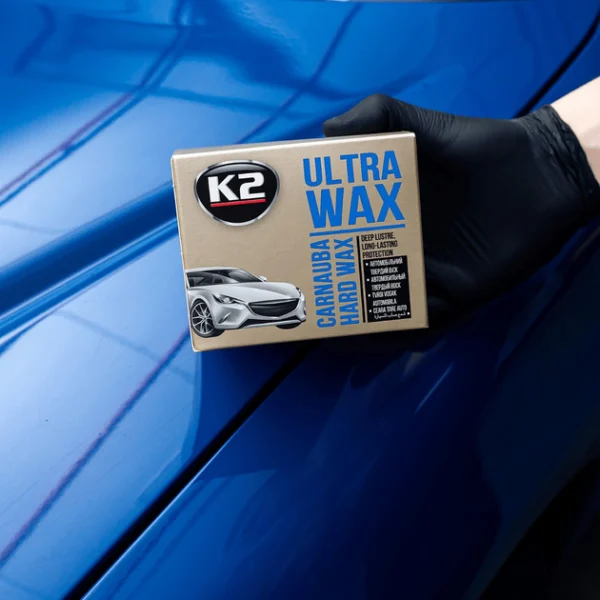 Поліроль восковий для кузова K2 Ultra Wax з губкою 250 г (K073)