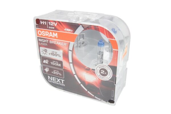 Лампа H1 OSRAM Night Breaker Laser +150% 12V 55W, OSR64150 NL-HCB