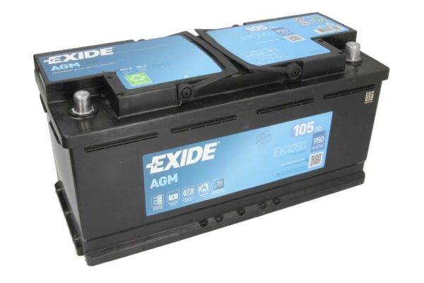 Акумулятор EXIDE Start-Stop AGM, R+, 105Ah, 950A (EN), 12V – EK1050