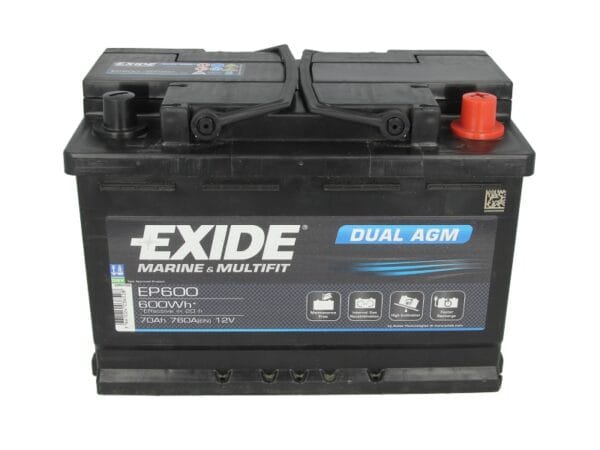 Акумулятор EXIDE Marine&Multifit 70Ah 760A 12V  – EP600