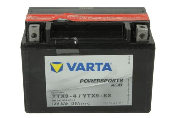 Акумулятор VARTA POWERSPORTS 8 Аh, 135 А, (L+) AGM сухозаряджений – YTX9-BS VARTA FUN