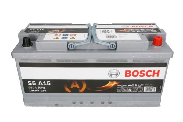 Акумулятор BOSCH S5 105Ah 950A 12V R+ AGM – 0 092 S5A 150