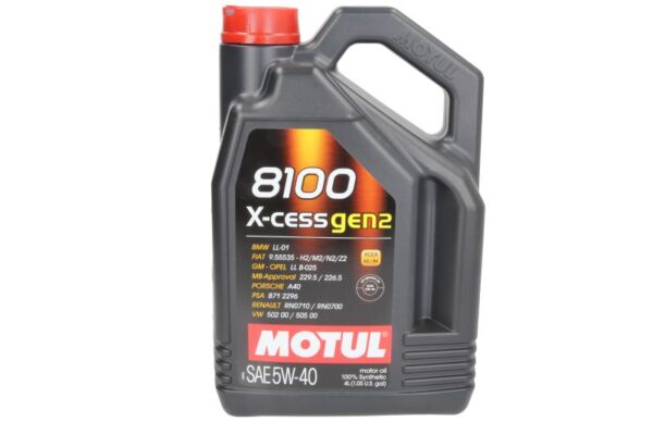 Олива MOTUL – 8100 X-CESS GEN2 5W40 4L