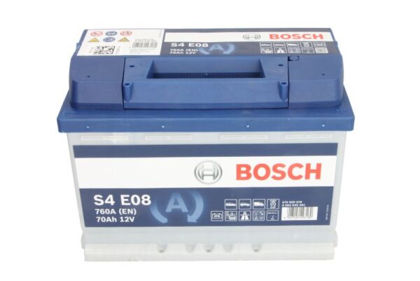 Акумулятор BOSCH S4 70Ah 760A 12V R+ EFB – 0 092 S4E 081