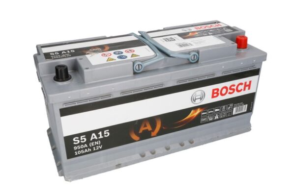 Акумулятор BOSCH S5 105Ah 950A 12V R+ AGM – 0 092 S5A 150