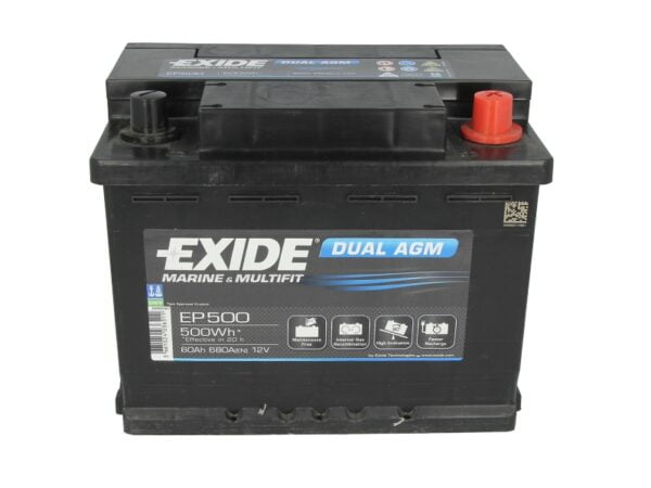 Акумулятор EXIDE Dual AGM 60Ah R+ – EP500