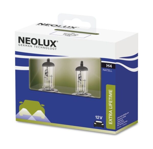 Лампа галоген H4 NEOLUX Extra Lifetime, NLX472LL-SCB