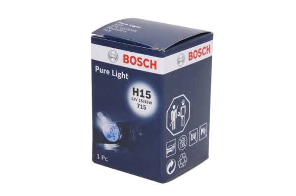 Лампа H15 BOSCH Pure Light 15/55W, 1 987 302 088