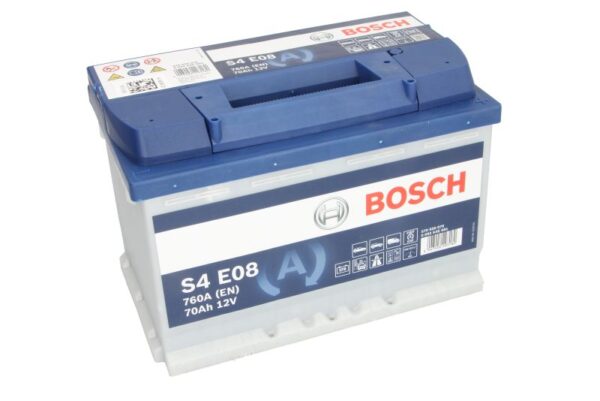 Акумулятор BOSCH S4 70Ah 760A 12V R+ EFB – 0 092 S4E 081