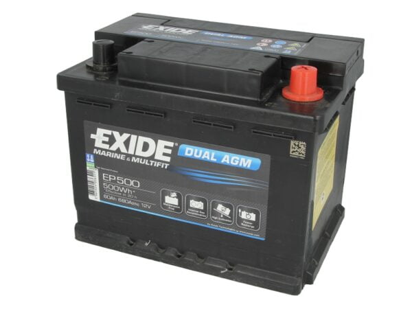 Акумулятор EXIDE Dual AGM 60Ah R+ – EP500