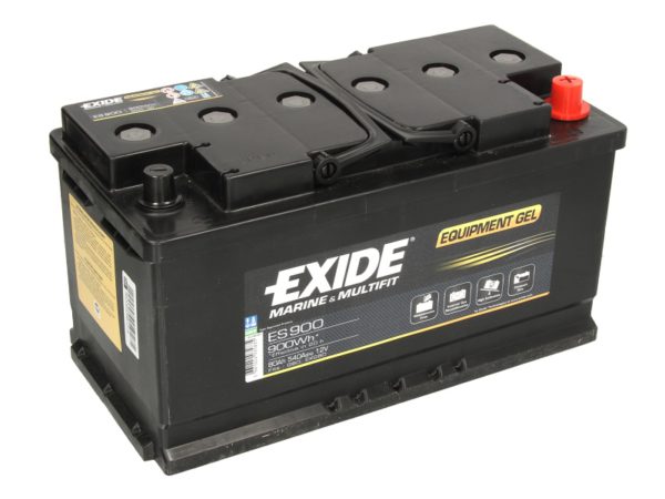 Аккумулятор гелевый EXIDE MARINE GEL 12v 80Ah, 540A R+, B0 350x175x190 (ES900) – ES900