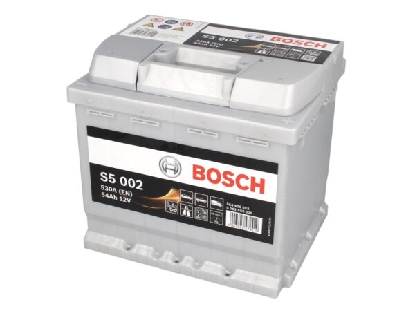 Акумулятор BOSCH S5 002 54Ah 530A 12V  «+» праворуч  – 0 092 S50 020