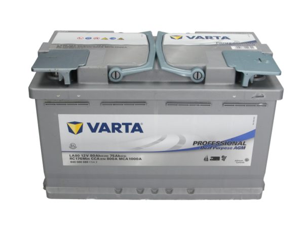 Акумулятор VARTA AGM 80Ah 12V R+ EN800 Professional Dual Purpose (LA80) подвійного приначення – VA840080080