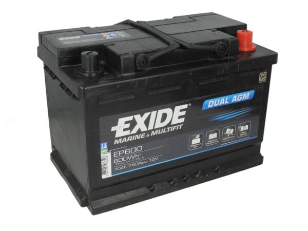 Акумулятор EXIDE Marine&Multifit 70Ah 760A 12V  – EP600