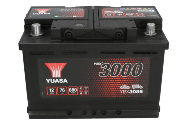 Акумулятор Yuasa YBX3000 SMF 12В 76Ah 650A (EN) L+ (YBX3086)