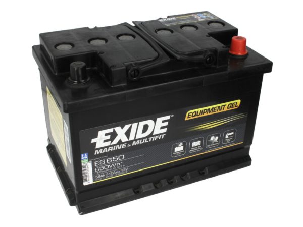 Акумулятор гелевий EXIDE  Marine & Multifit 56Ah 460A 12V R+ ES650