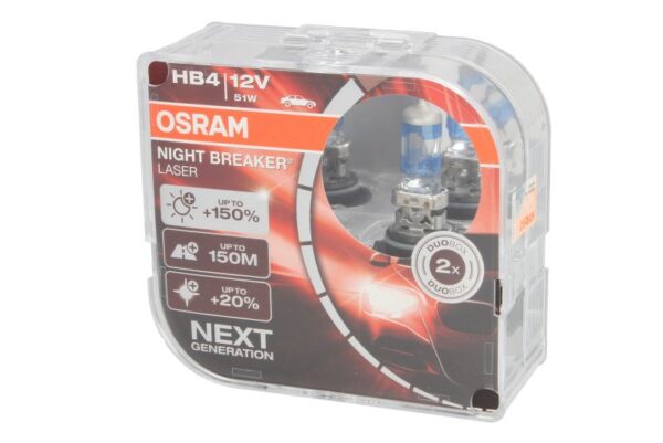 Лампа HB4 OSRAM Night Breaker Laser +150 HB4, OSR9006 NL-HCB