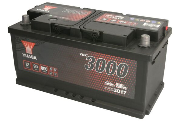 Акумулятор YUASA SMF Battery 90Ah 800A 12V YBX3017 «+» праворуч – YBX3017